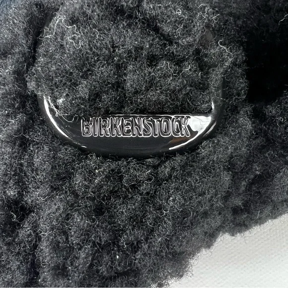 BIRKENSTOCK Arizona Big Buckle Shearling Sandals -NWT- Teddy Black- Women’s 7 - Picture 6 of 9